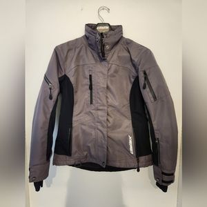 Ladies Grey and Black Castle X Snowmobile Jacket Size Medium